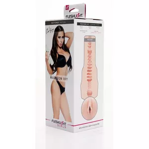 Masturbator Fleshlight Madison Ivy Beyond — realistic Superskin sleeve, 25 cm penetration, TPE/ABS, beige inner, white case