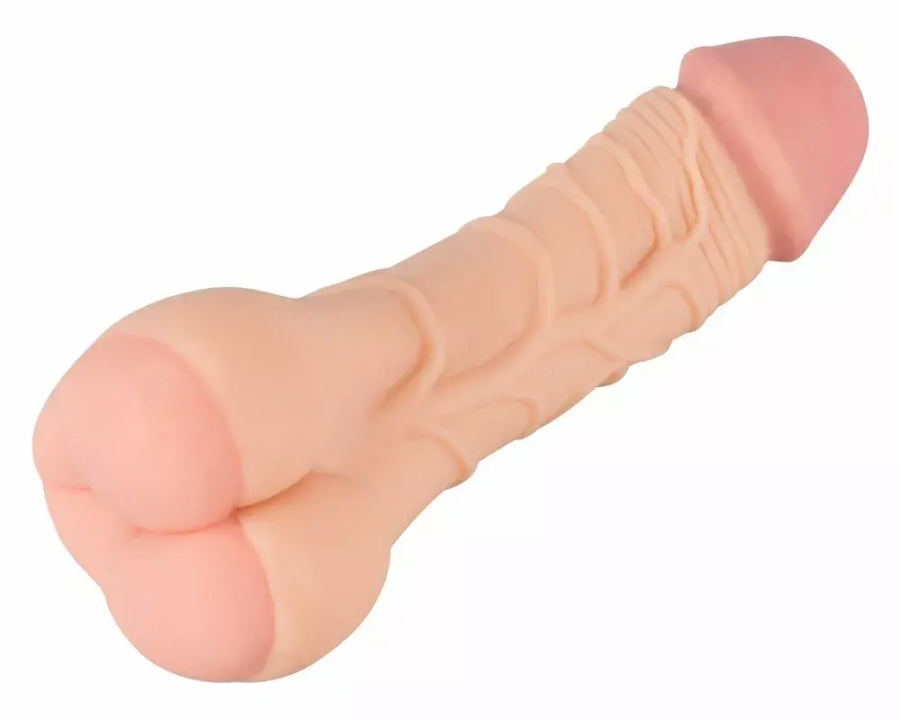 Мастурбатор Nature Skin 2in1 Extension+Mas Silicone Black Photo 3