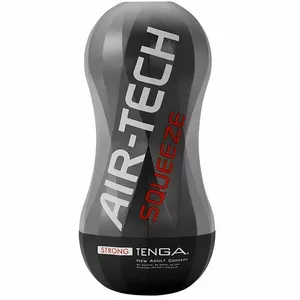 Masturbator TENGA Silicone Black STRONG Cup – Air Tech, 17 cm length, outer Ø 8 cm
