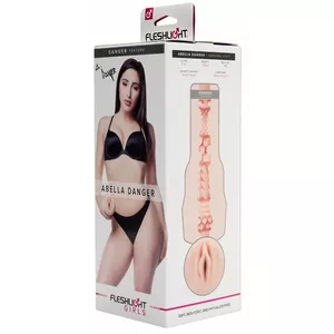 Masturbators Fleshlight Abella Danger bēšs/balts — TPE, reālistiska replika, 25 cm penetrācijas dziļums