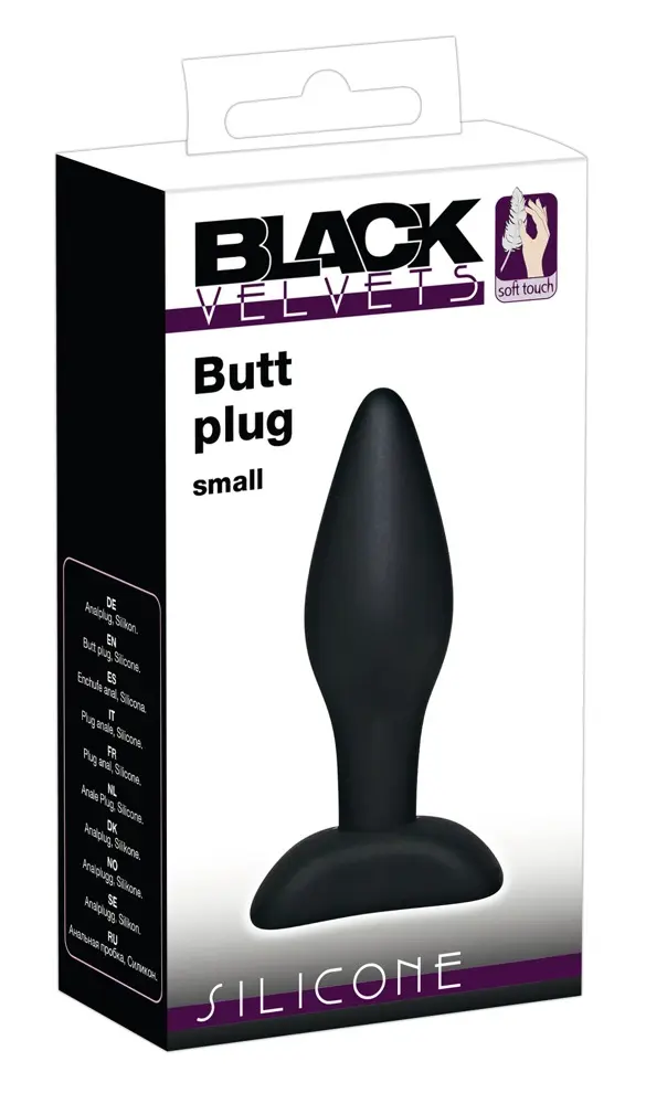 Anālais kociņš Black Velvets silikona, koniska