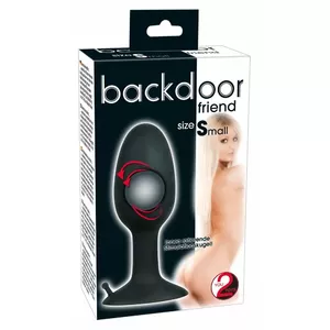 Анальная пробка you2toys Backdoor Friend Small — силикон, чёрная, длина 8 см, Ø 1–2.8 см, присоска