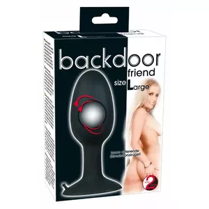 Анальная пробка you2toys Backdoor Friend Large, силикон, чёрная, длина 12 см, вставка 10.5 см, Ø 1.7–4.2 см, присоска