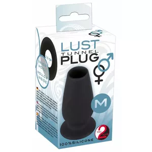 Анальная пробка you2toys Silicone Black, полая с двух сторон, длина 10 см, глубина введения 8,5 см, внешний Ø 3–5 см, внутренний Ø 2,5 см