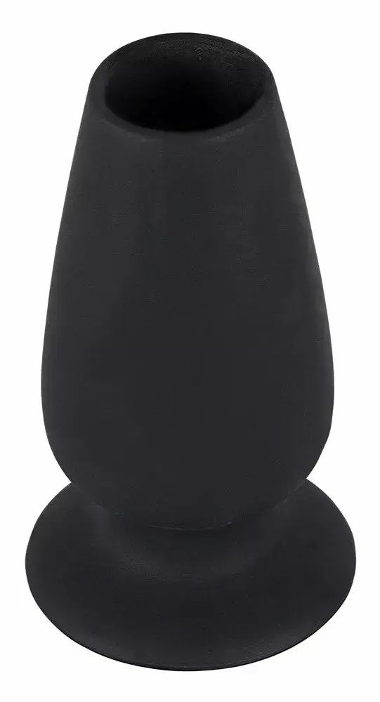 Анальная пробка you2toys Silicone Black, полая 10 см Photo 2