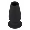 Анальная пробка you2toys Silicone Black, полая 10 см Photo 2