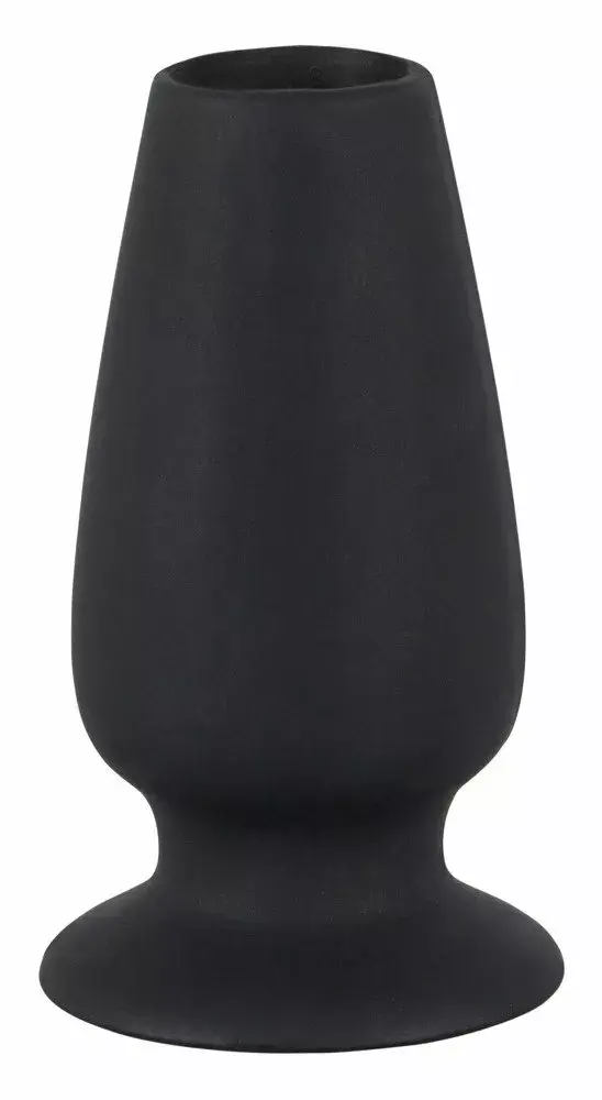 Анальная пробка you2toys Silicone Black, полая 10 см Photo 3