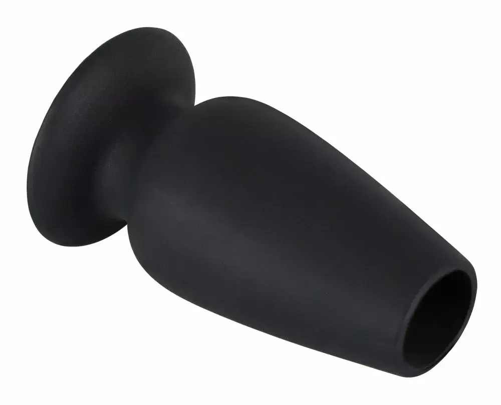 Анальная пробка you2toys Silicone Black, полая 10 см Photo 4