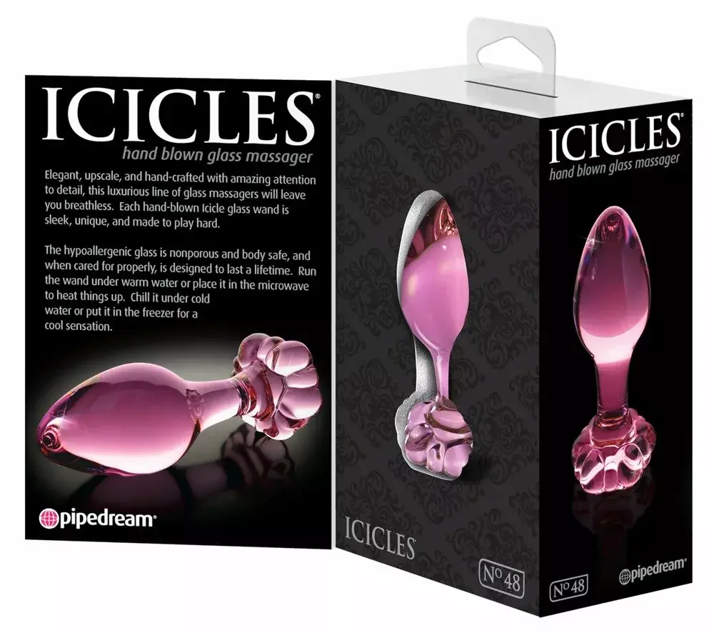 Anālais korķis Icicles stikls caurspīdīgs — 8.9 cm Photo 5