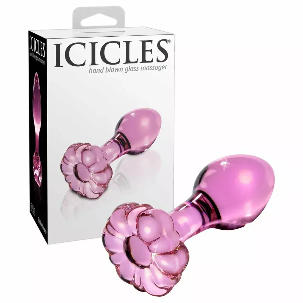 Anālais korķis Icicles stikls caurspīdīgs — 8.9 cm Photo 6