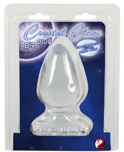 Anal plug Crystal Anastøpsel — transparent PVC, 12.2 cm length, Ø 2–6 cm