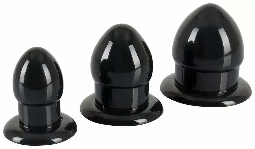 Набор анальных плагов you2toys Silicone Black Photo 2