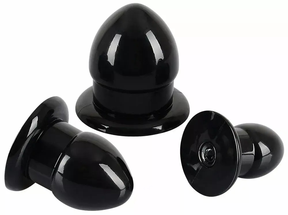 Набор анальных плагов you2toys Silicone Black Photo 3