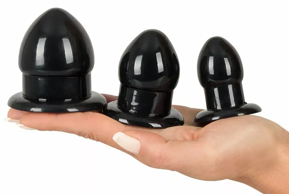 Набор анальных плагов you2toys Silicone Black Photo 4