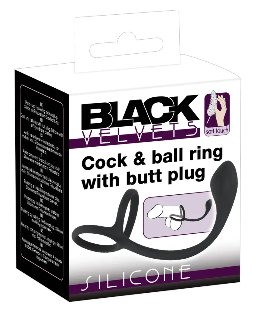 Anālais plugs Black Velvets silikona ar