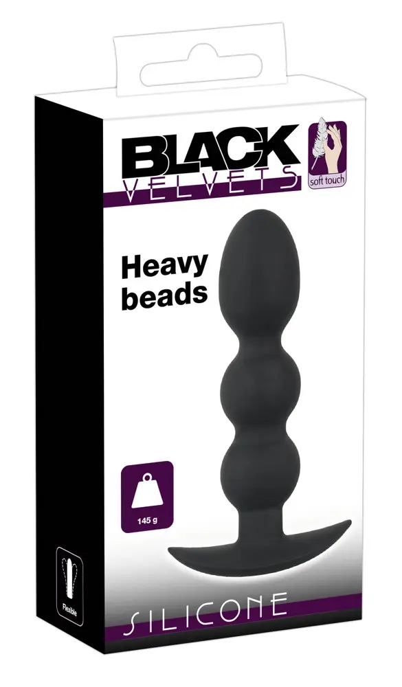 Anālā krellīšu dūriens Black Velvets silikona
