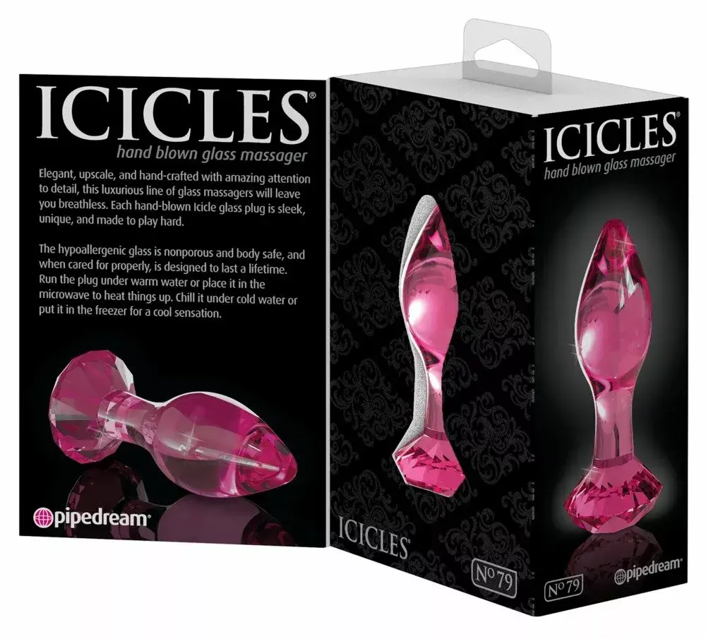 Анальная пробка Icicles стекло — 9 см, Ø 3 см Photo 5