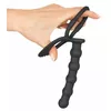 Анальная пробка Black Velvets Silicone — кольцо и шарики Photo 5