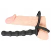 Анальная пробка Black Velvets Silicone — кольцо и шарики Photo 6