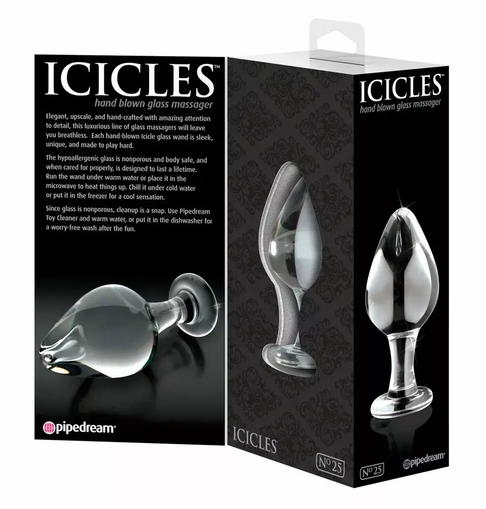 Анальная пробка Icicles No. 25 стеклянная Photo 4
