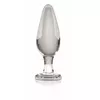 Анальная пробка Icicles Clear Glass — 11 см, Ø 4 см Photo 2