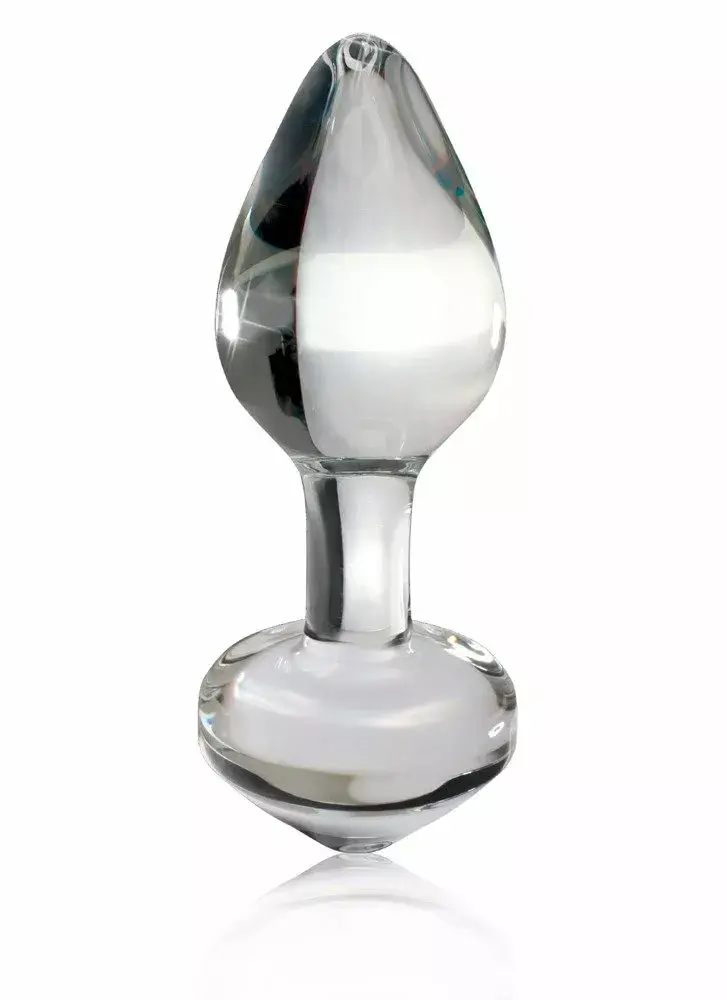Анальная пробка Icicles Glass Clear — 8 см Photo 2