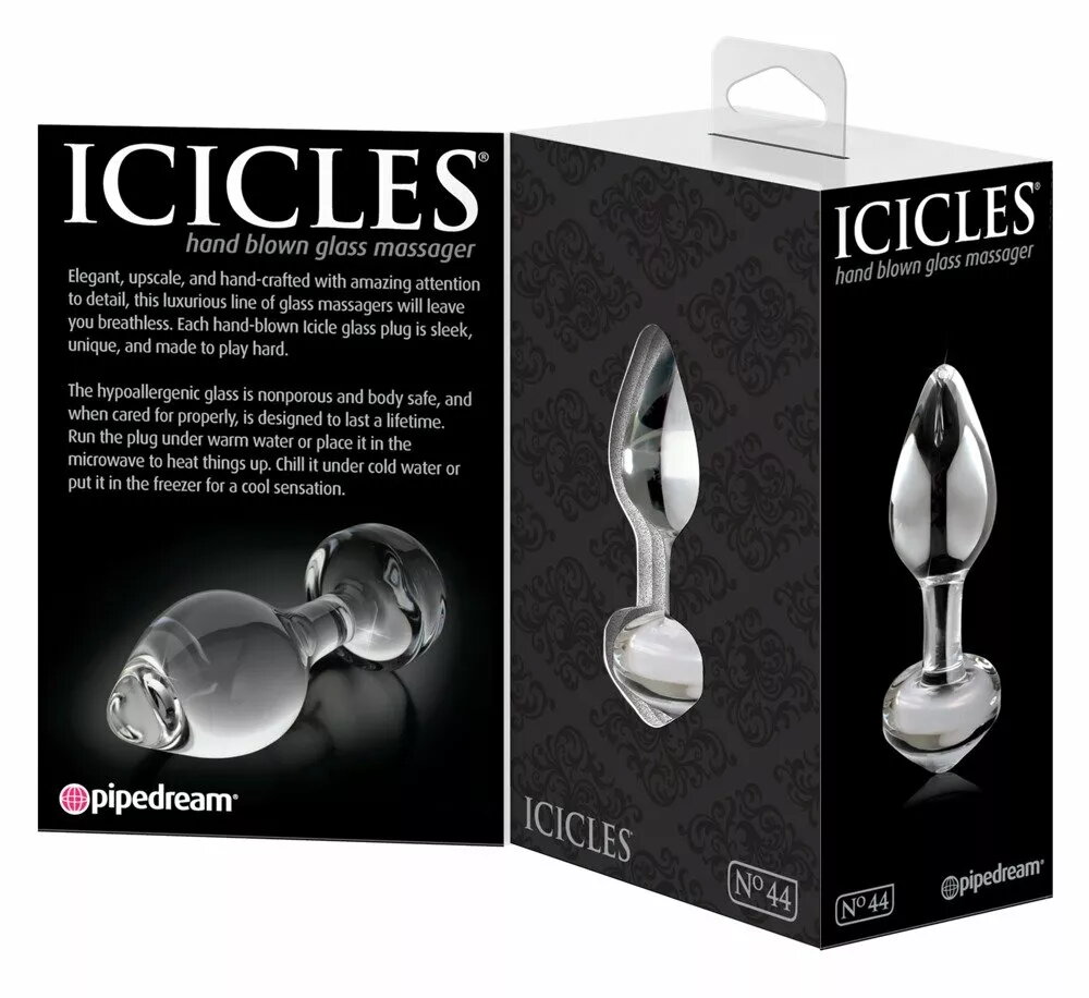 Анальная пробка Icicles Glass Clear — 8 см Photo 4