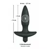 Анальная пробка Black Velvets силикон 13 см, 5 режимов Photo 5
