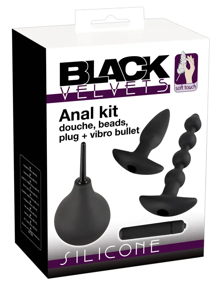 Anālā komplekts Black Velvets: plug 15