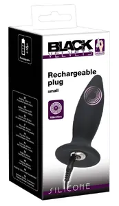 Anal plug Black Velvets silicone, rechargeable, 11 cm length, Ø 3.3 cm, 7 vibration modes, splash-proof