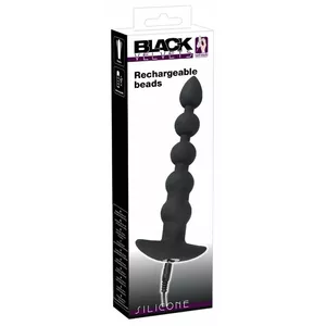 Анальная пробка Black Velvets силиконовая, общая длина 21 см, 7 режимов вибрации, перезаряжаемая, защищена от брызг