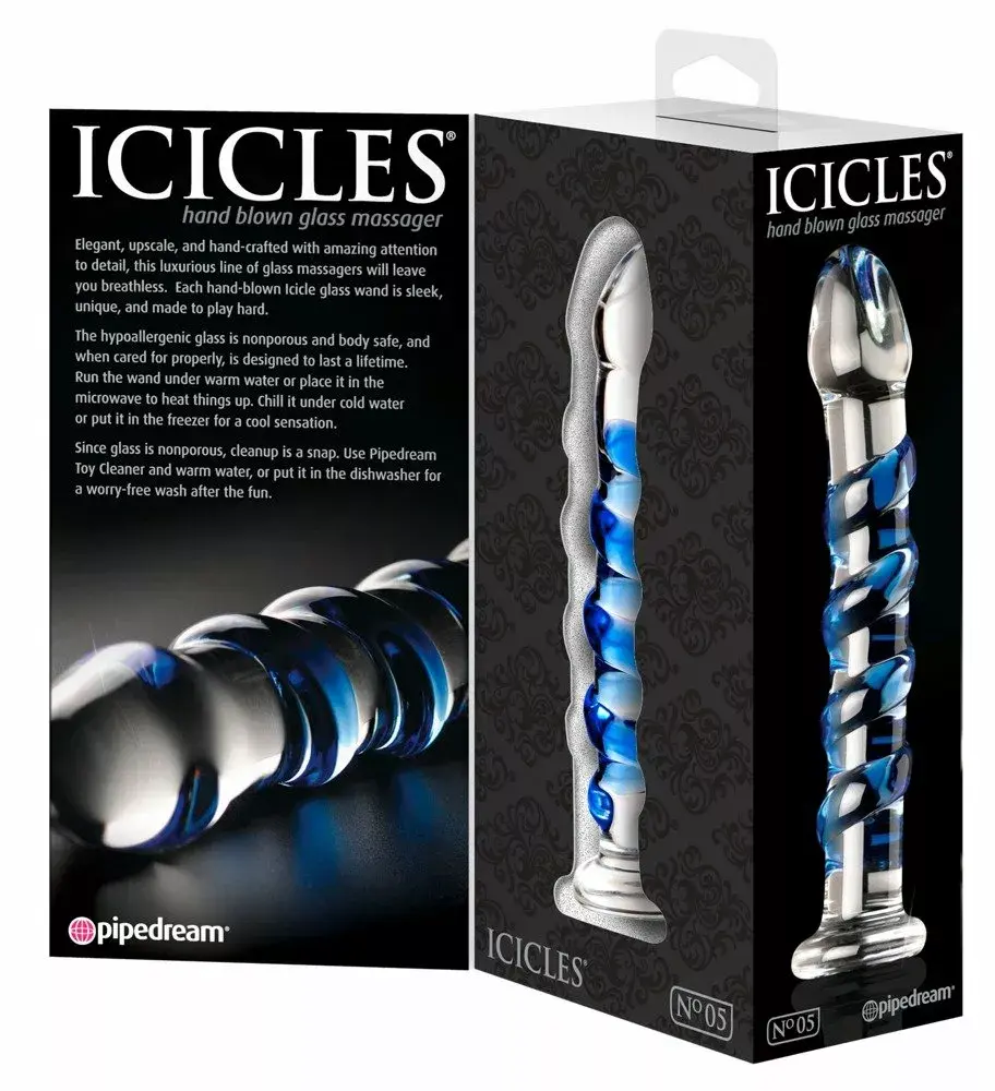 Стеклянный дилдо Icicles 05022940000, 18,5 см Photo 3