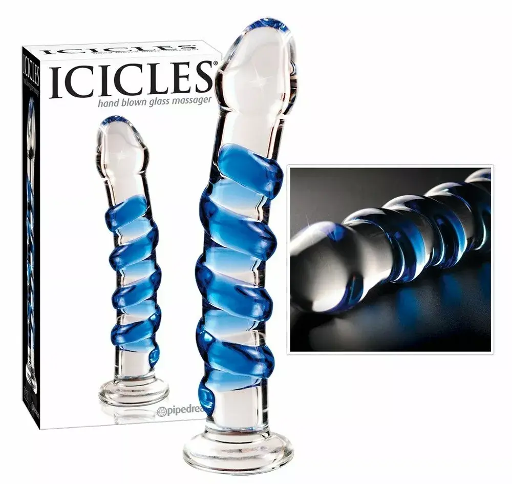 Стеклянный дилдо Icicles 05022940000, 18,5 см Photo 4