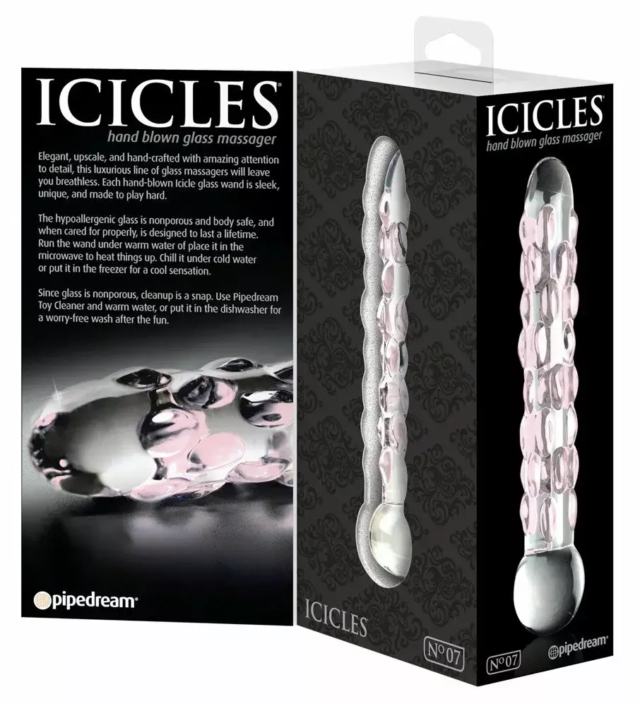 Стеклянный дилдо Icicles 05023080000, 17,8 см Photo 4