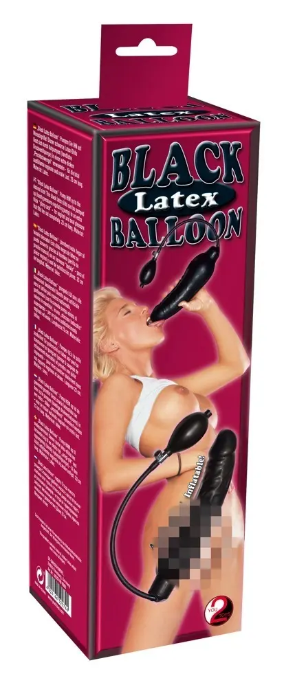 Dildo you2toys Latex Black — uzpūšams
