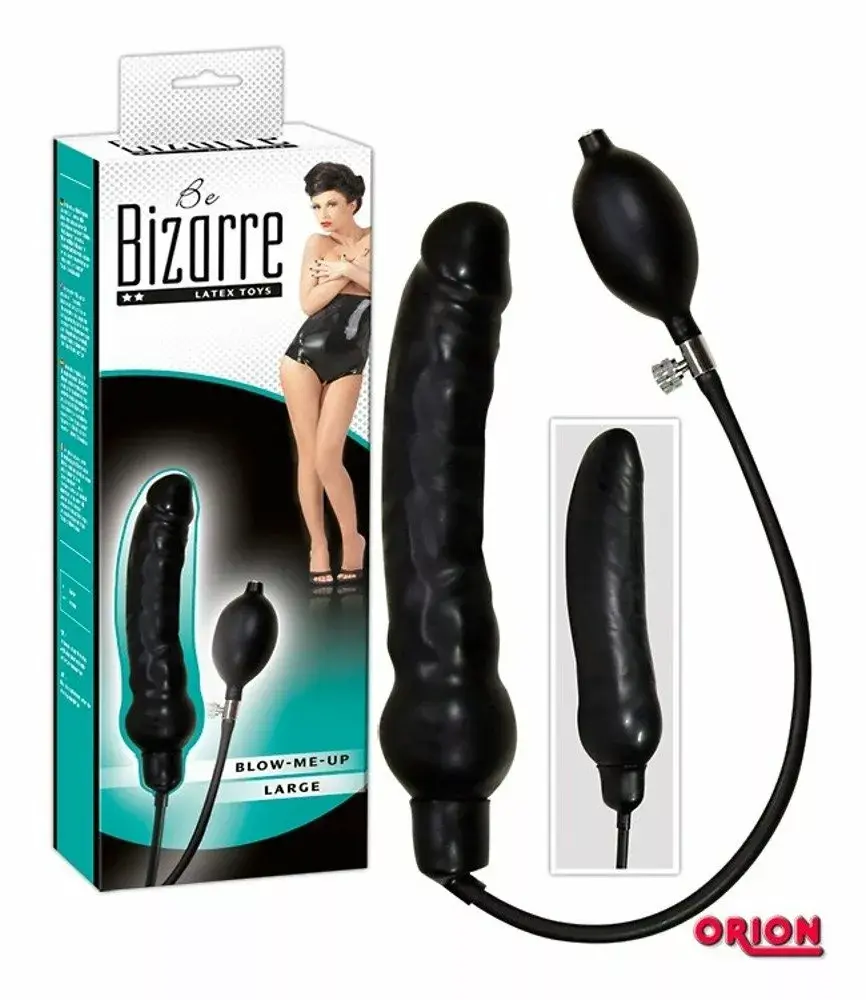 you2toys Latex Black inflatable latex dildo 25 cm Photo 4