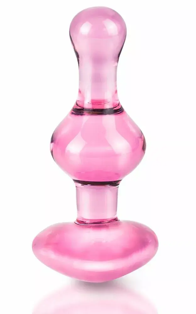 Dildo Icicles Glass Pink — 9.5 cm glass dildo Photo 2