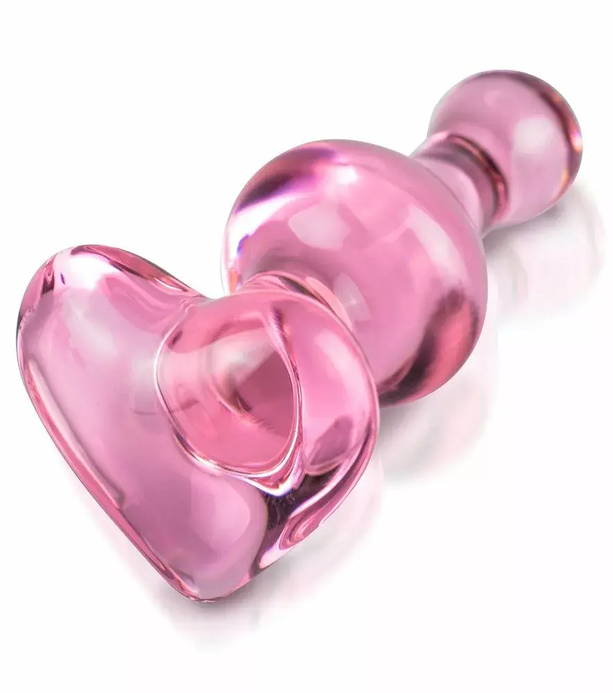 Dildo Icicles Glass Pink — 9.5 cm glass dildo Photo 4