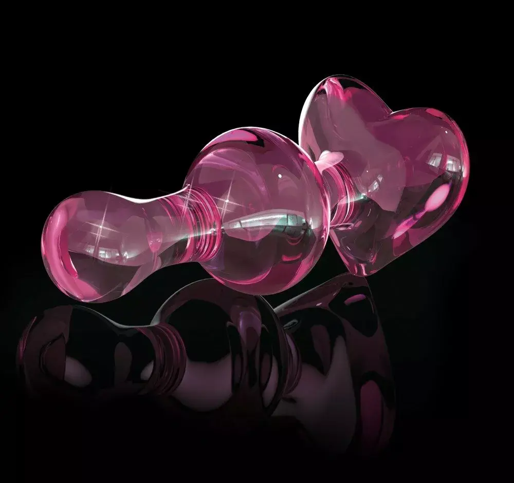 Dildo Icicles Glass Pink — 9.5 cm glass dildo Photo 5