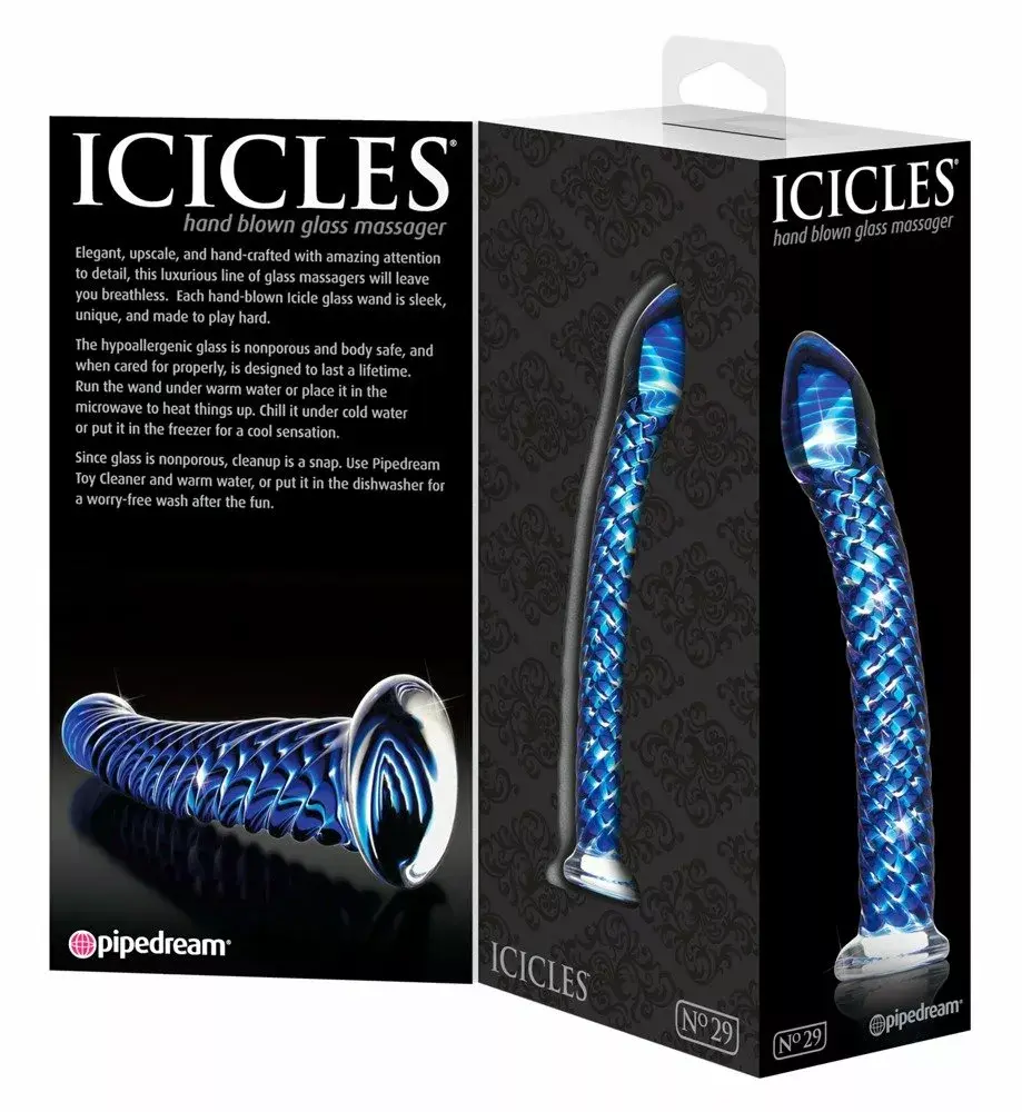 Стеклянный дилдо Icicles 19 см Ø 4 см Photo 4
