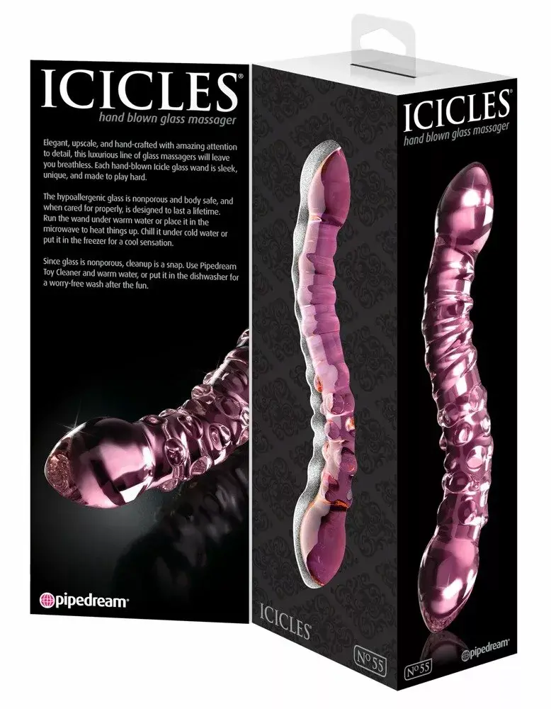 Стеклянный фаллоимитатор Icicles 19,5 см Ø 3,5 см Photo 4
