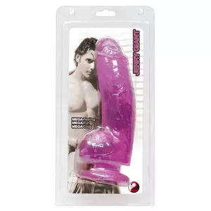 Jerry Giant Dildo caurspīdīgs rozā