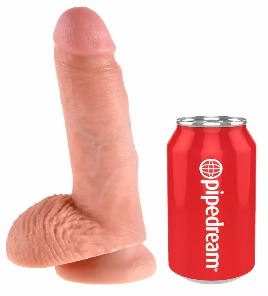 Dildo King Cock Silicone Flesh 7 inch Photo 2