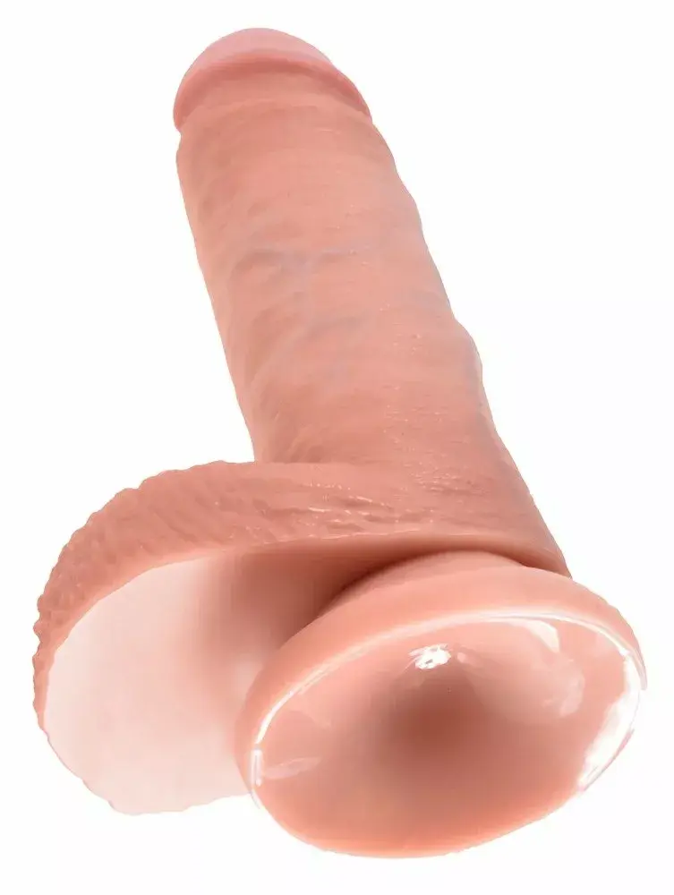 Dildo King Cock Silicone Flesh 7 inch Photo 5