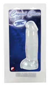 Dildo Crystal Big Dong Crystal — length 21.5 cm, diameter 6 cm, jelly material, testicle base