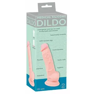 Dildo you2toys Medical Silicone 18 cm Skin — Liquid Silicone, 18 cm total, 12.5 cm insertable, Ø 2.6–3.5 cm, suction cup