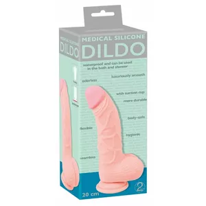 Dildo you2toys Medical Silicone 20 cm — Liquid Silicone, 20 cm total, 14 cm insertable, Ø 3.4–4.5 cm, suction cup