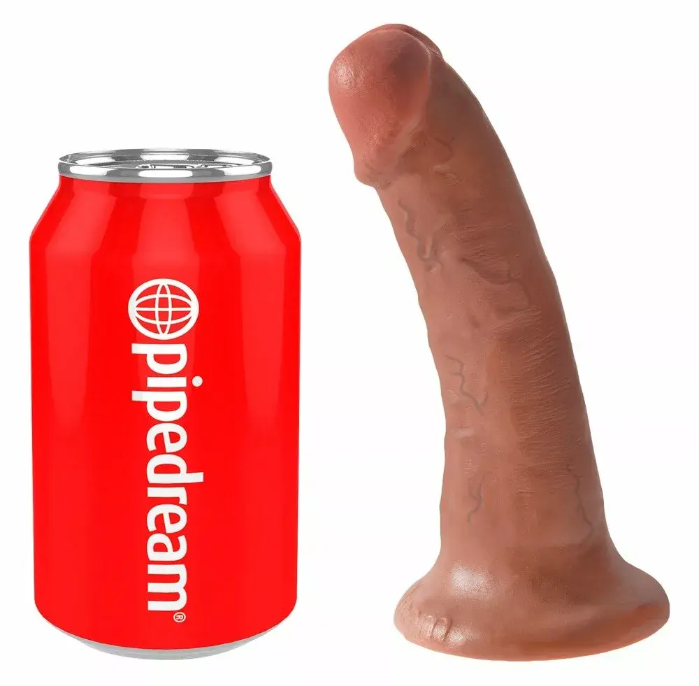 Dildo King Cock Silicone Tan — reālistisks 17 cm PVC Photo 2