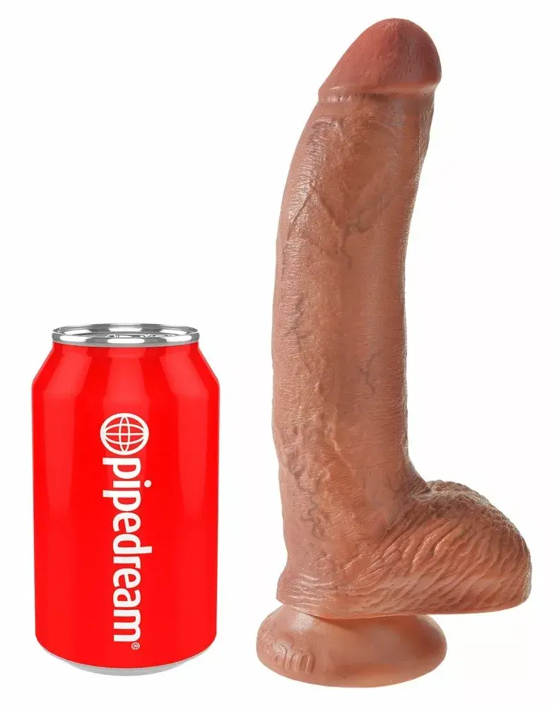 Dildo King Cock Silicone Tan — 22,9 cm, Ø 5,1 cm Photo 2