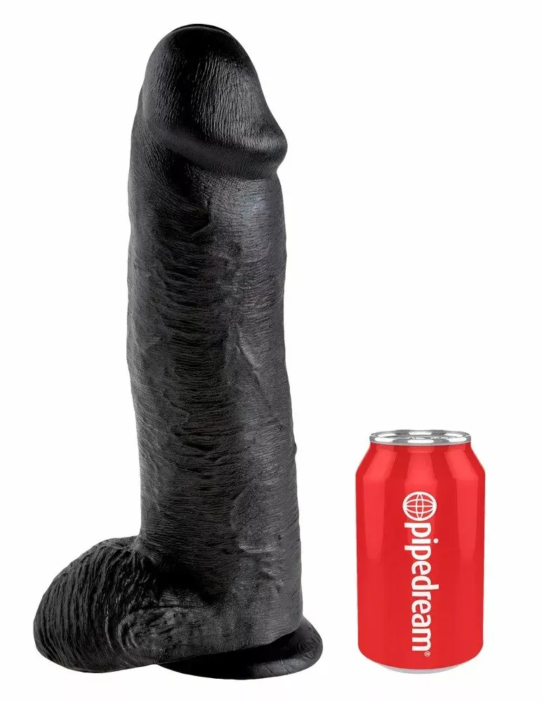 Dildo King Cock silikona melns — 30,5 cm Photo 2
